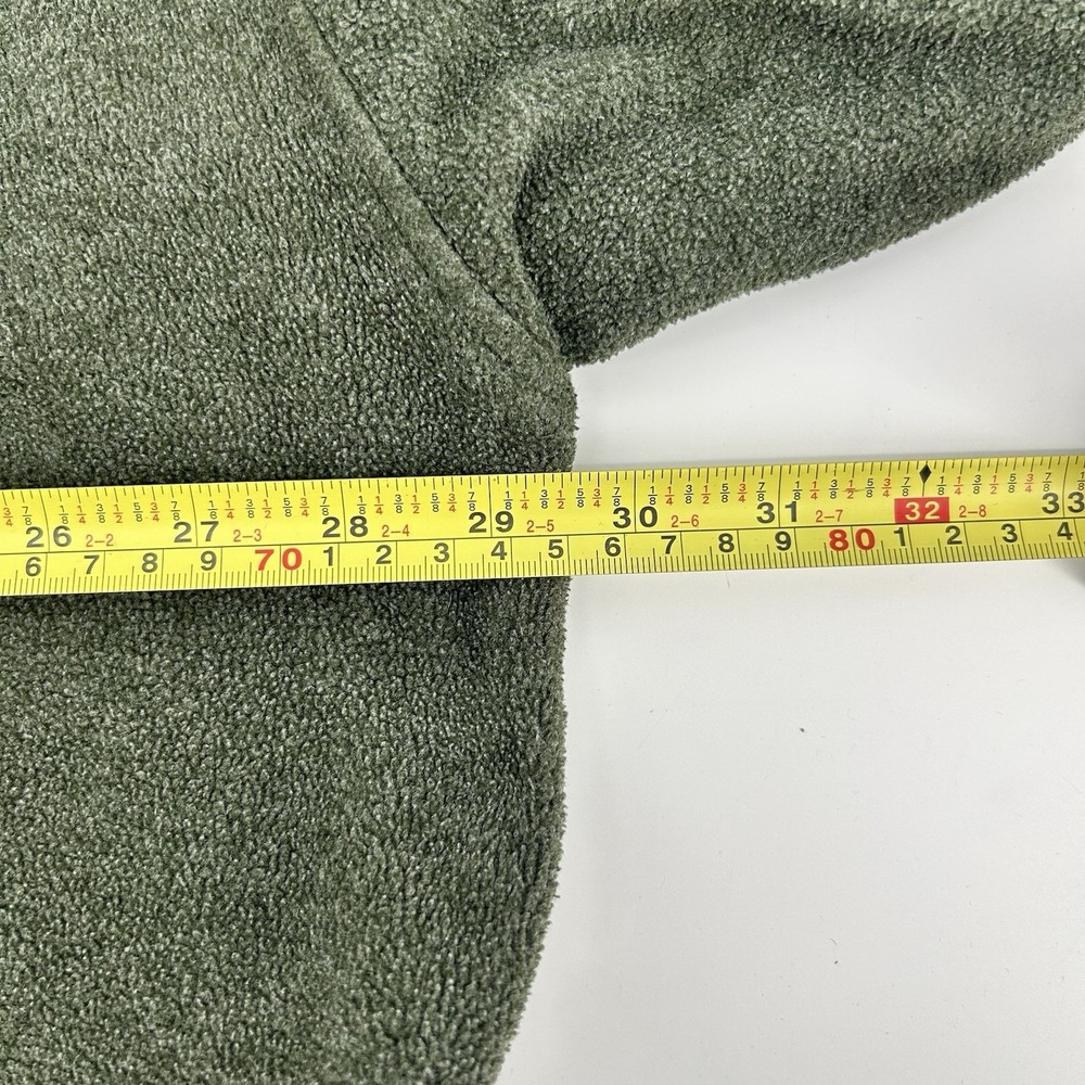 EMS Peak Performance Fleece Pullover Mens 2XL Olive 1/4 Snap Shacket Rugged VTG - Picture 10 of 11